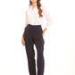 Tailored High-Waist Polyester Pants