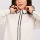 Women Regular Fit Blouse Off White