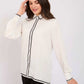 Women Regular Fit Blouse Off White