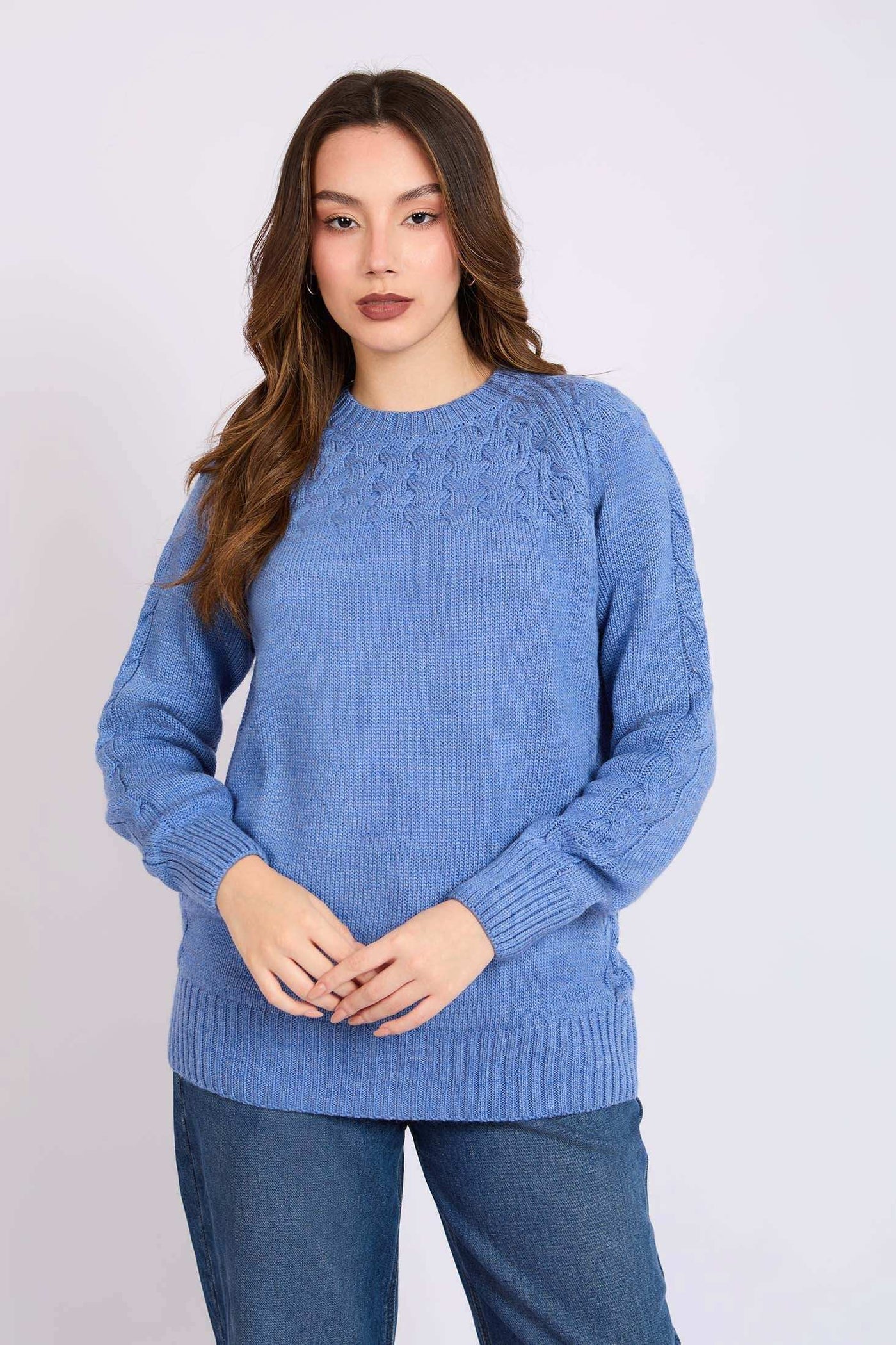 Women Regular Fit Pullover - Blue