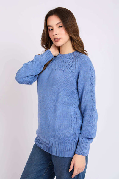 Women Regular Fit Pullover - Blue