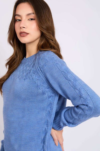 Women Regular Fit Pullover - Blue