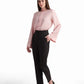 Tailored High-Waist Polyester Pants