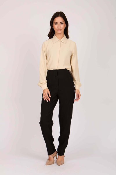 Women Regular Fit Pant - Black