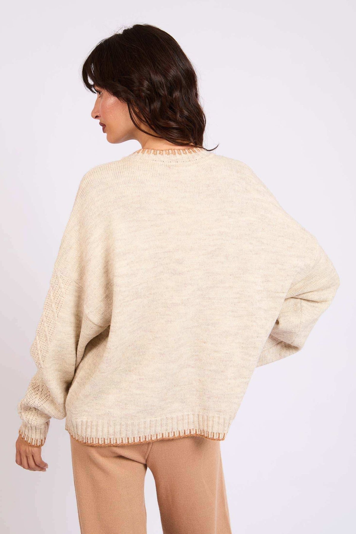 Women Regular Fit Pullover Brown