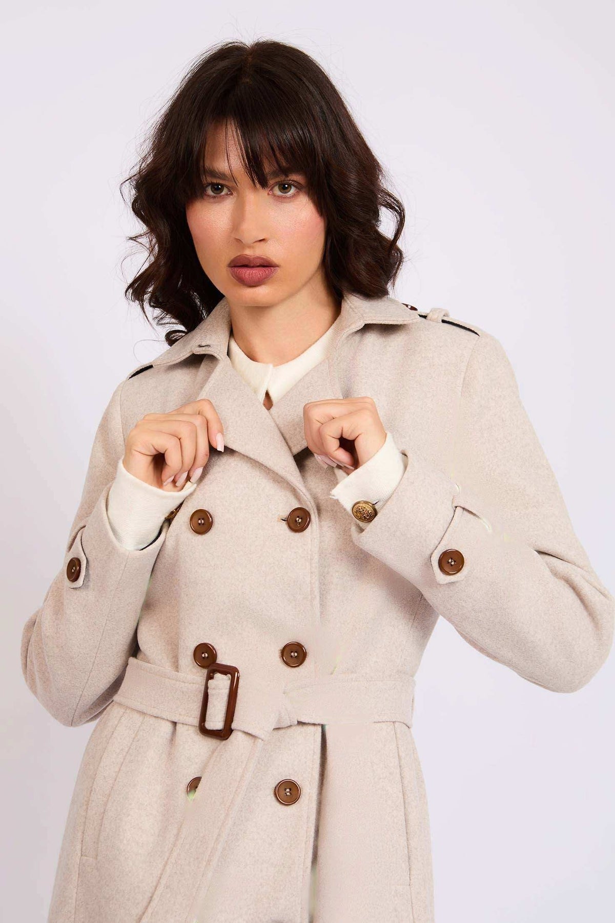 Women Regular Fit Coat Multicolor