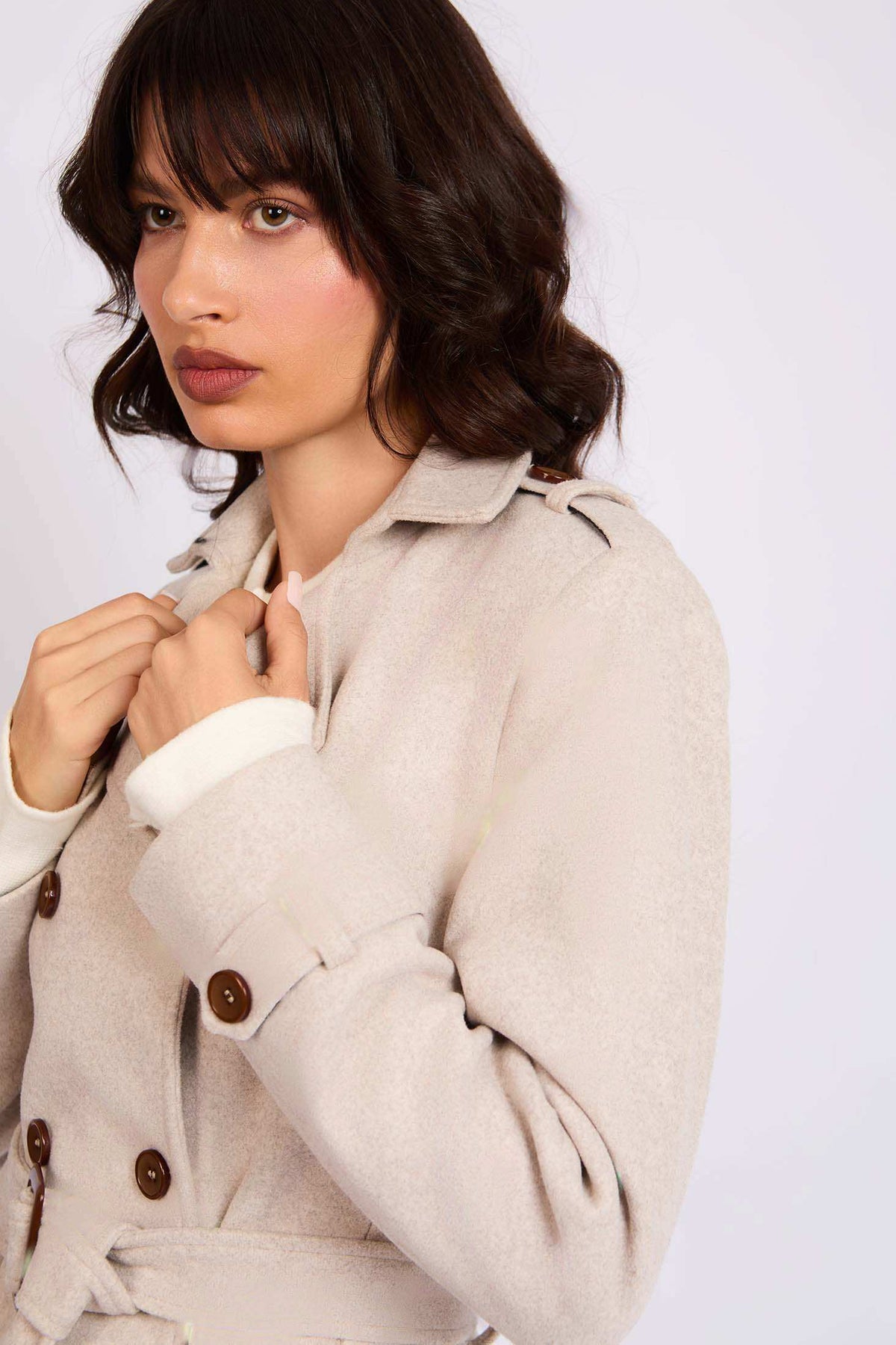 Women Regular Fit Coat Multicolor