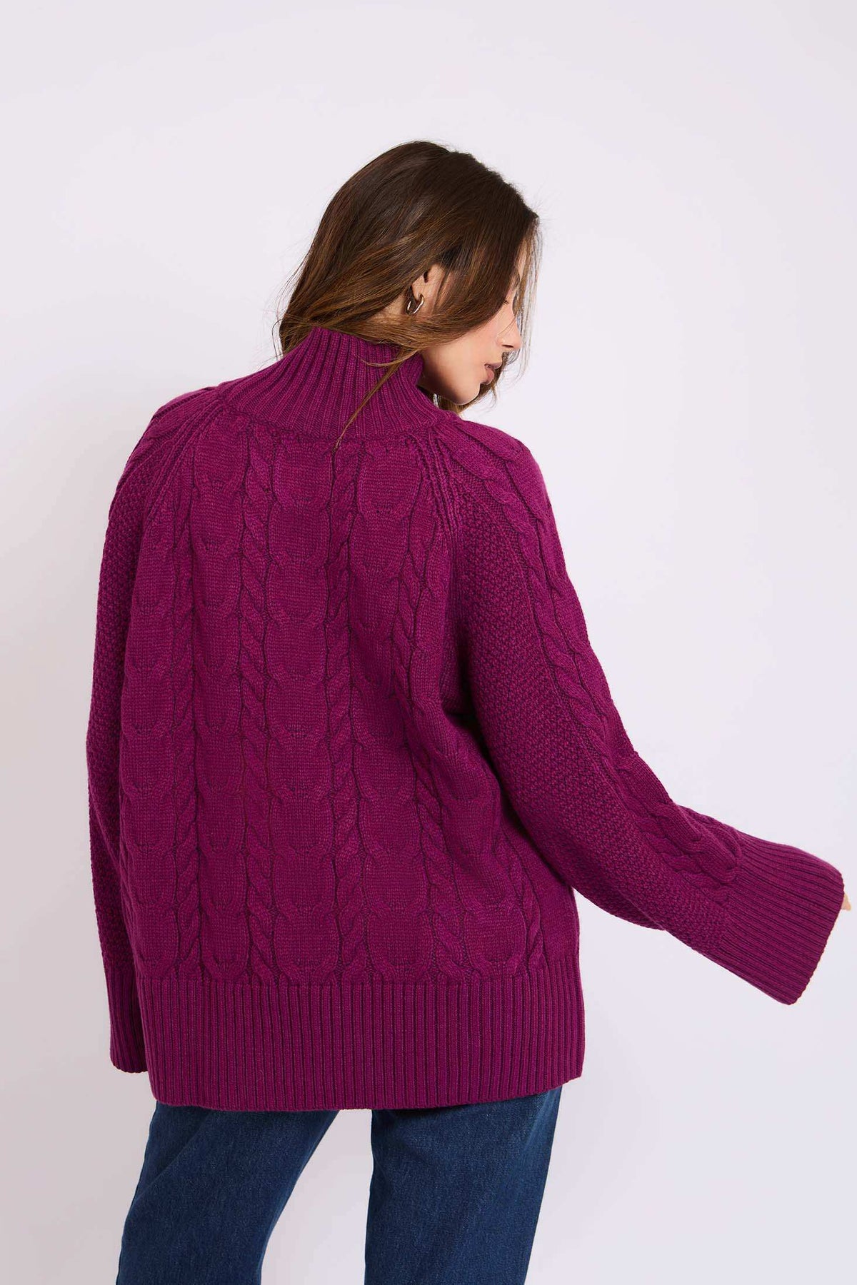 Women Regular Fit Pullover Pink