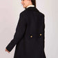 Women Regular Fit Coat Blue