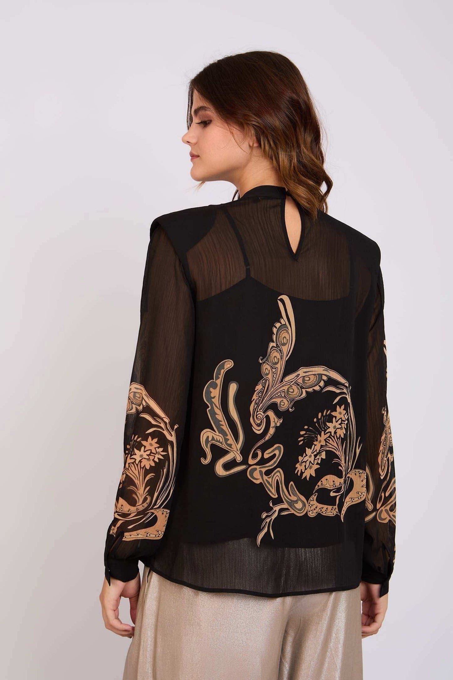 Women Regular Fit Blouse Black