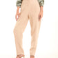 Tailored High-Waist Polyester Pants