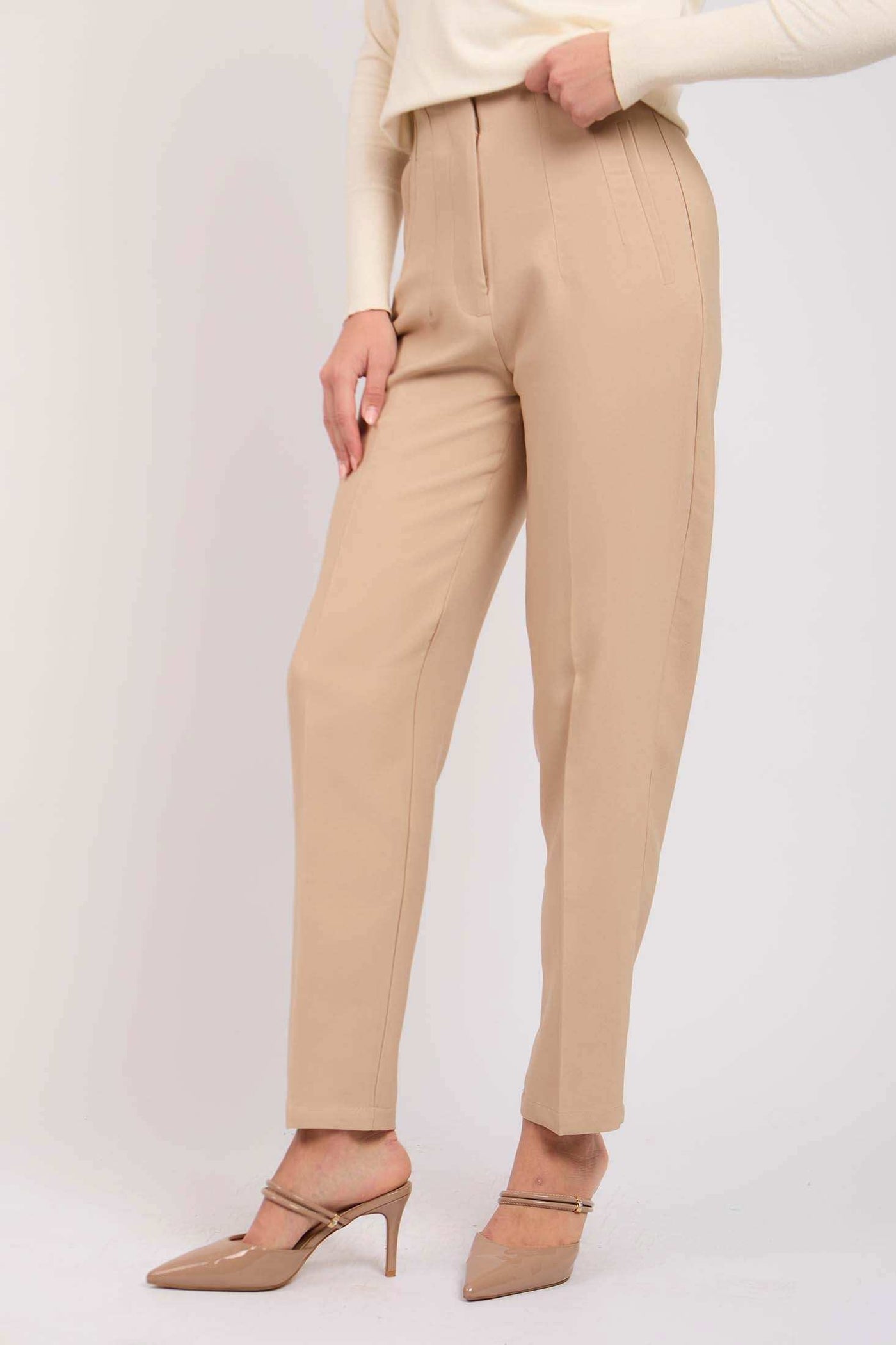 Women Regular Fit Pant - Beige