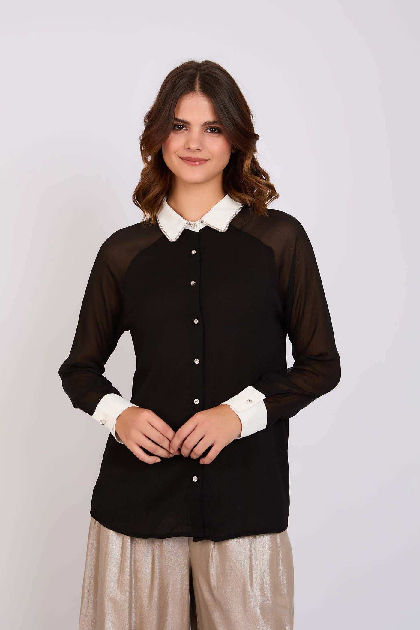 Women Regular Fit Blouse - Black