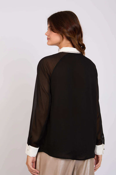 Women Regular Fit Blouse - Black