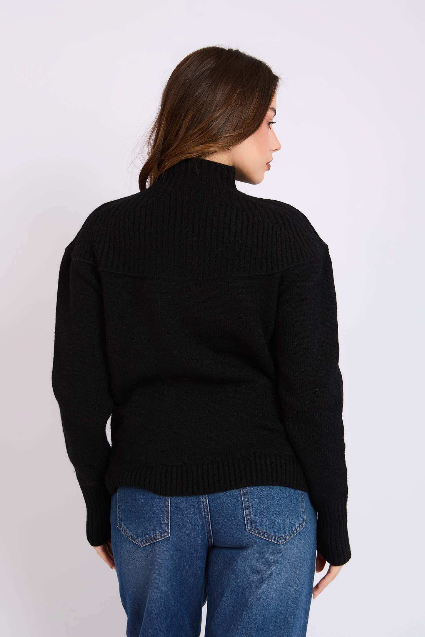 Women Regular Fit Pullover Black