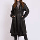 Women Regular Fit Coat Black