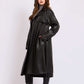Women Regular Fit Coat Black