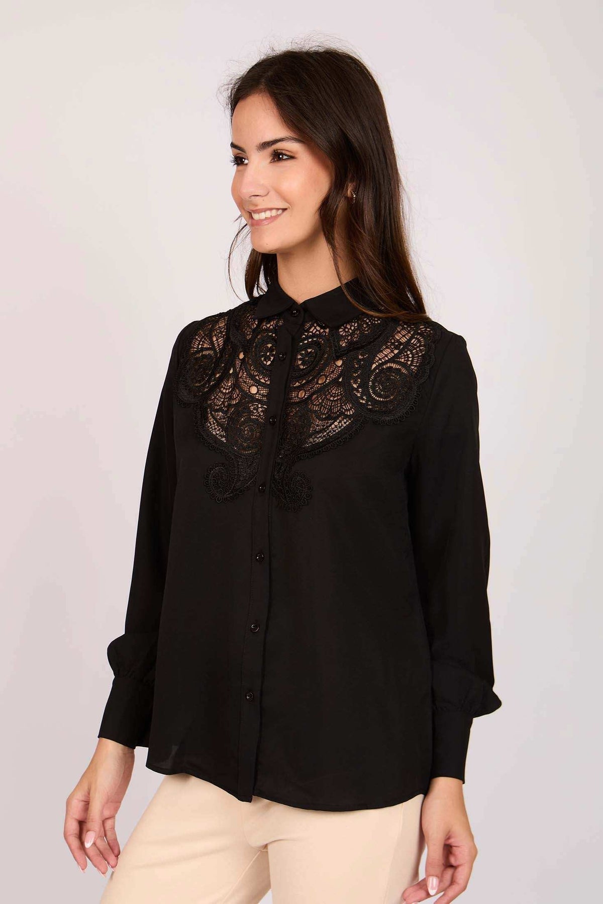 Women Regular Fit Blouse Black