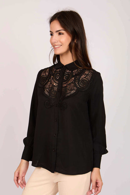 Women Regular Fit Blouse Black