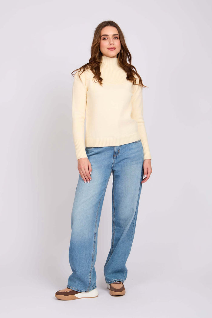 Women Regular Fit Pullover Sugar Off White