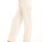 Wide-Leg Polyester Pants with Front Seam