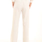 Wide-Leg Polyester Pants with Front Seam