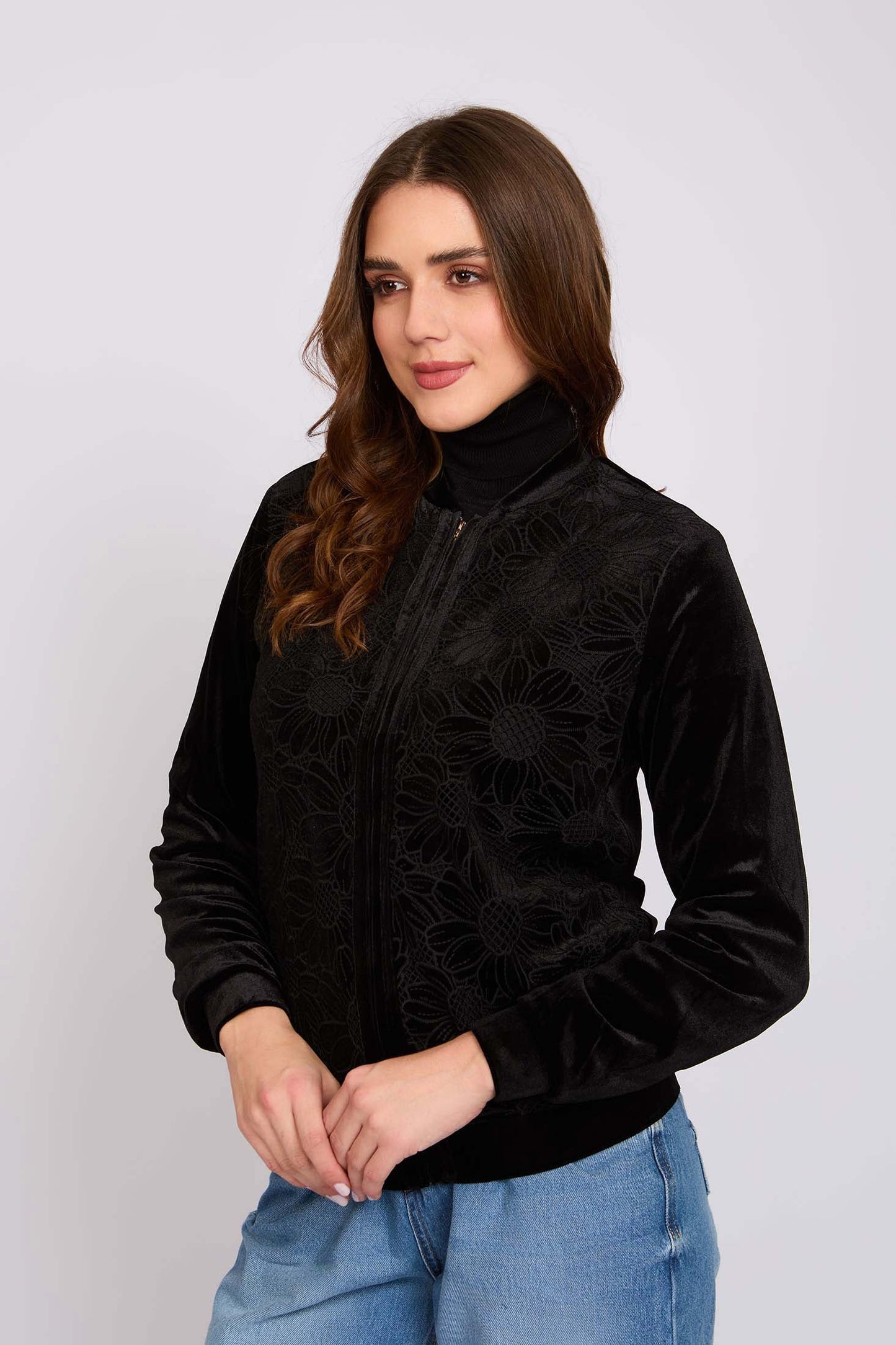 سترة نسائية عادية سوداء