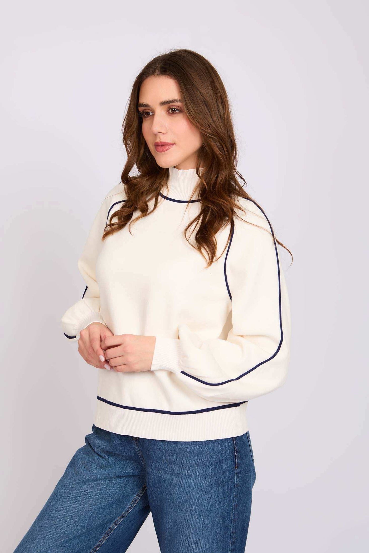 Women Regular Fit Pullover - Sugar Off White