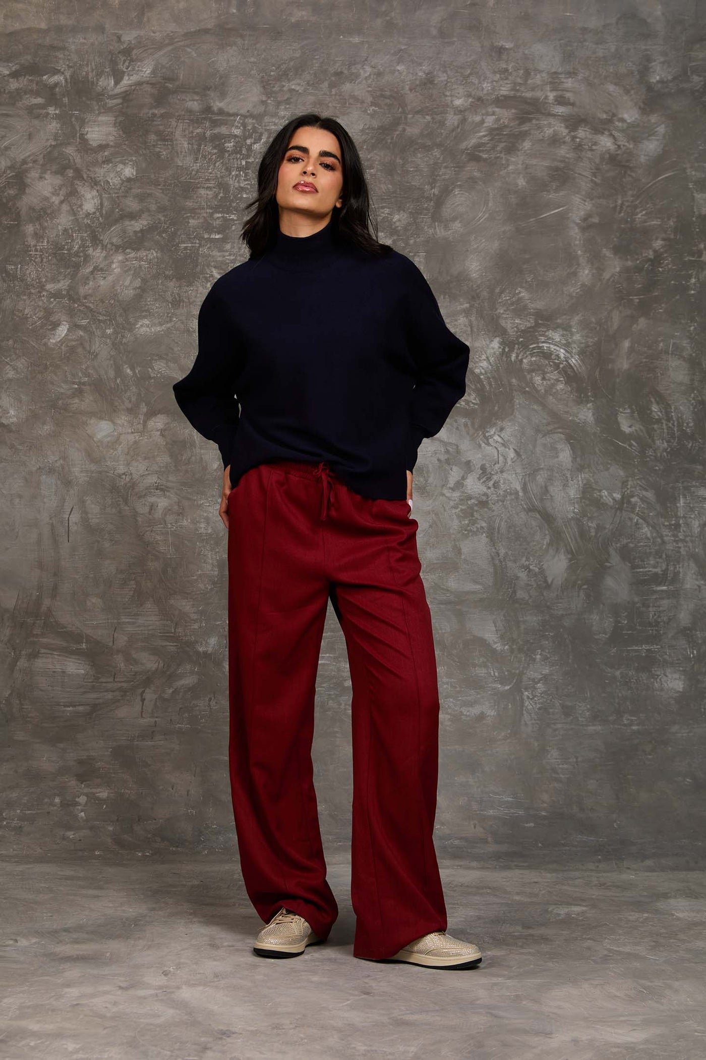 Women Regular Fit Pant - Brick Red