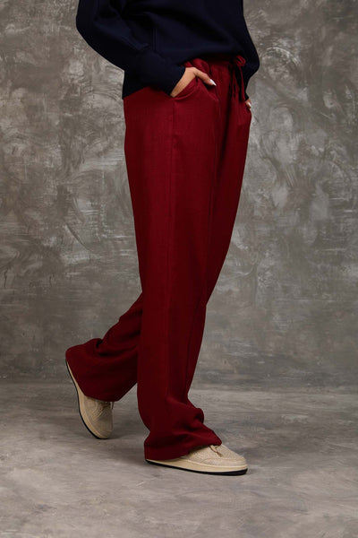 Women Regular Fit Pant - Brick Red