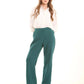 Elegant High-Rise Polyester Trousers