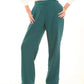 Petrol Green High-Waist Straight Trousers