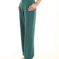 Petrol Green High-Waist Straight Trousers