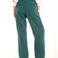 Petrol Green High-Waist Straight Trousers