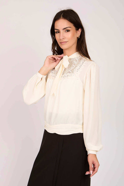 Women Regular Fit Blouse - Sugar Off White