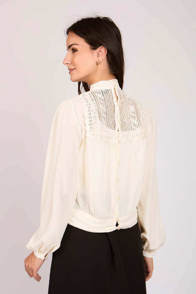 Women Regular Fit Blouse - Sugar Off White