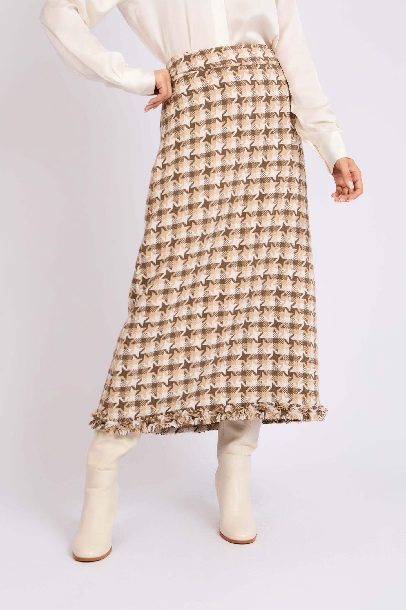 Women Crafted Tweed Skirt