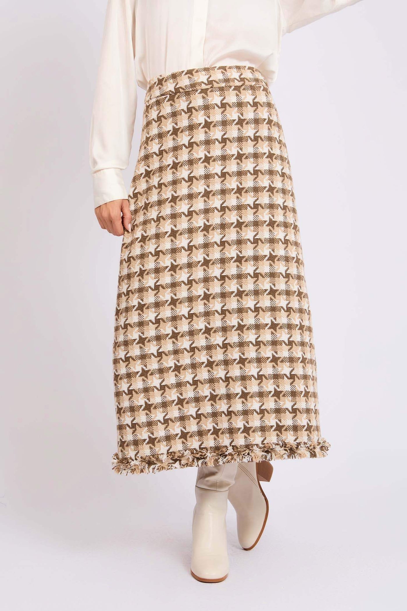 Women Crafted Tweed Skirt