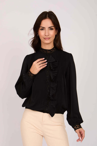 Women Regular Fit Blouse - Black