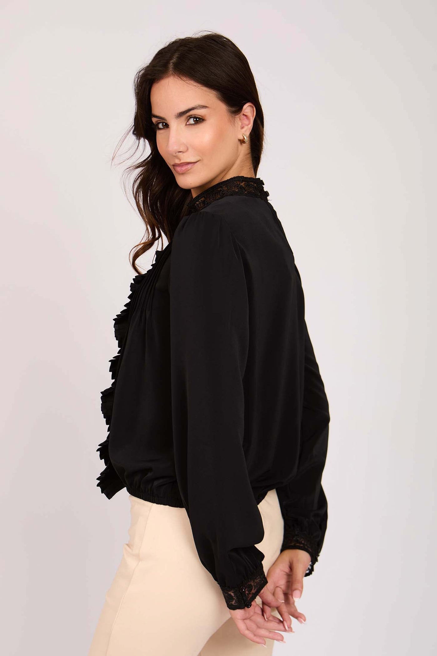 Women Regular Fit Blouse - Black