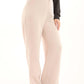 Elegant High-Rise Polyester Trousers