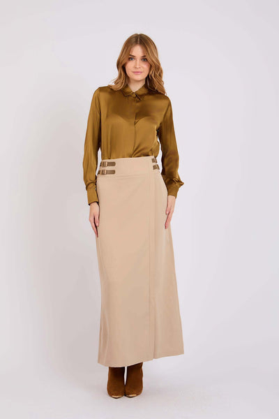 Women Pencil Skirt Warm Sand