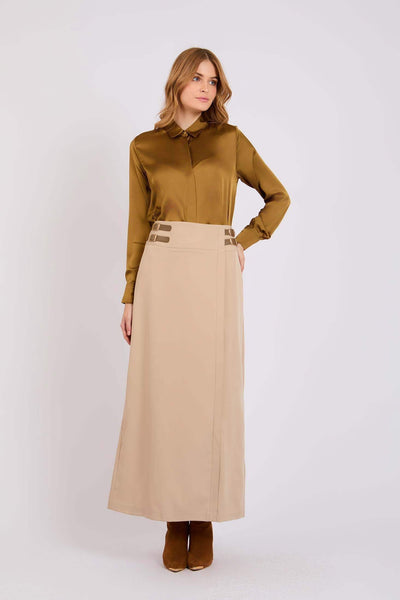 Women Pencil Skirt Warm Sand