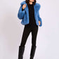 Women Regular Fit Jacket Blue