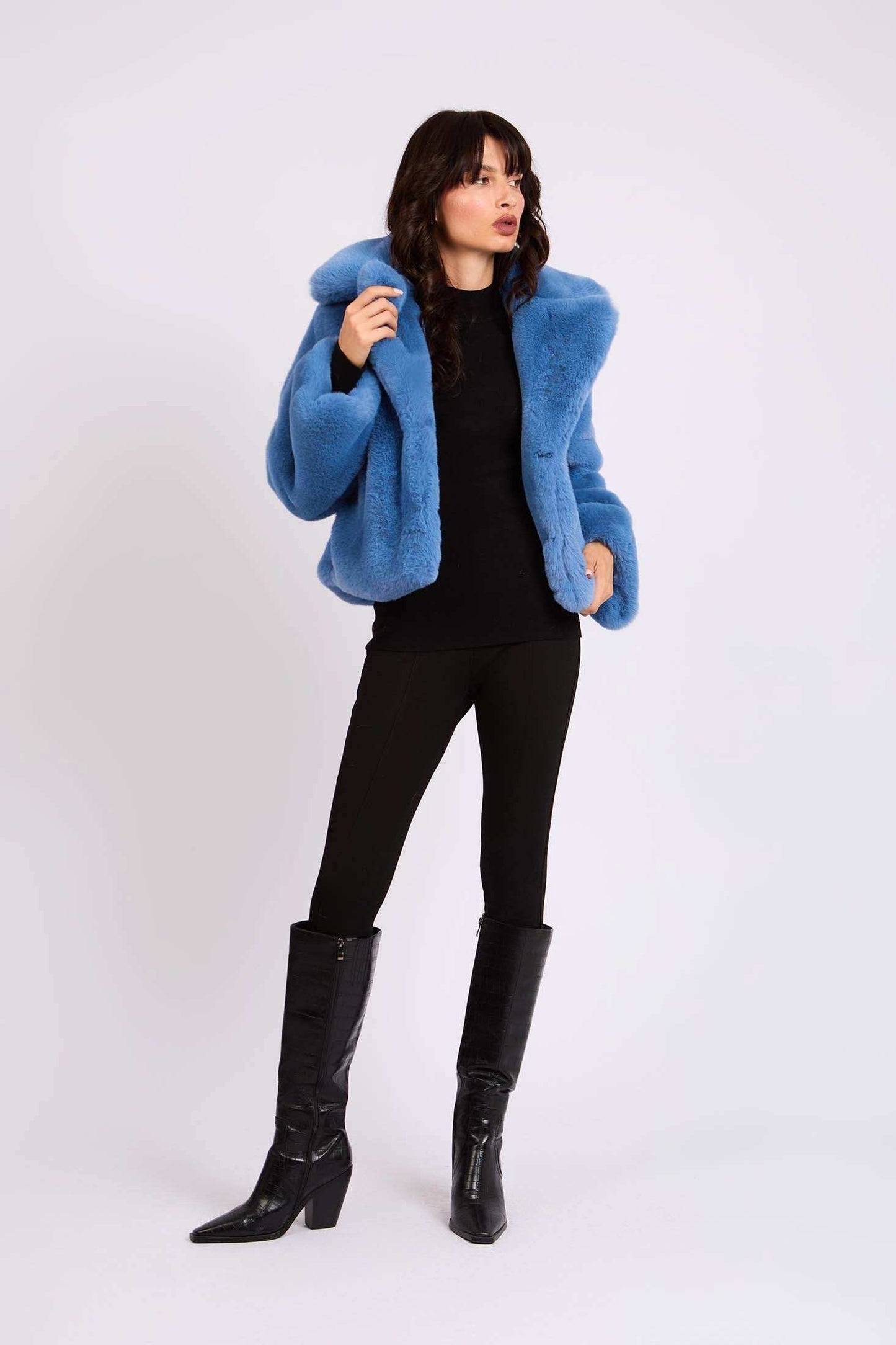Women Regular Fit Jacket Blue