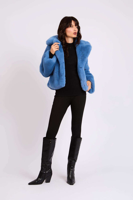 Women Regular Fit Jacket Blue