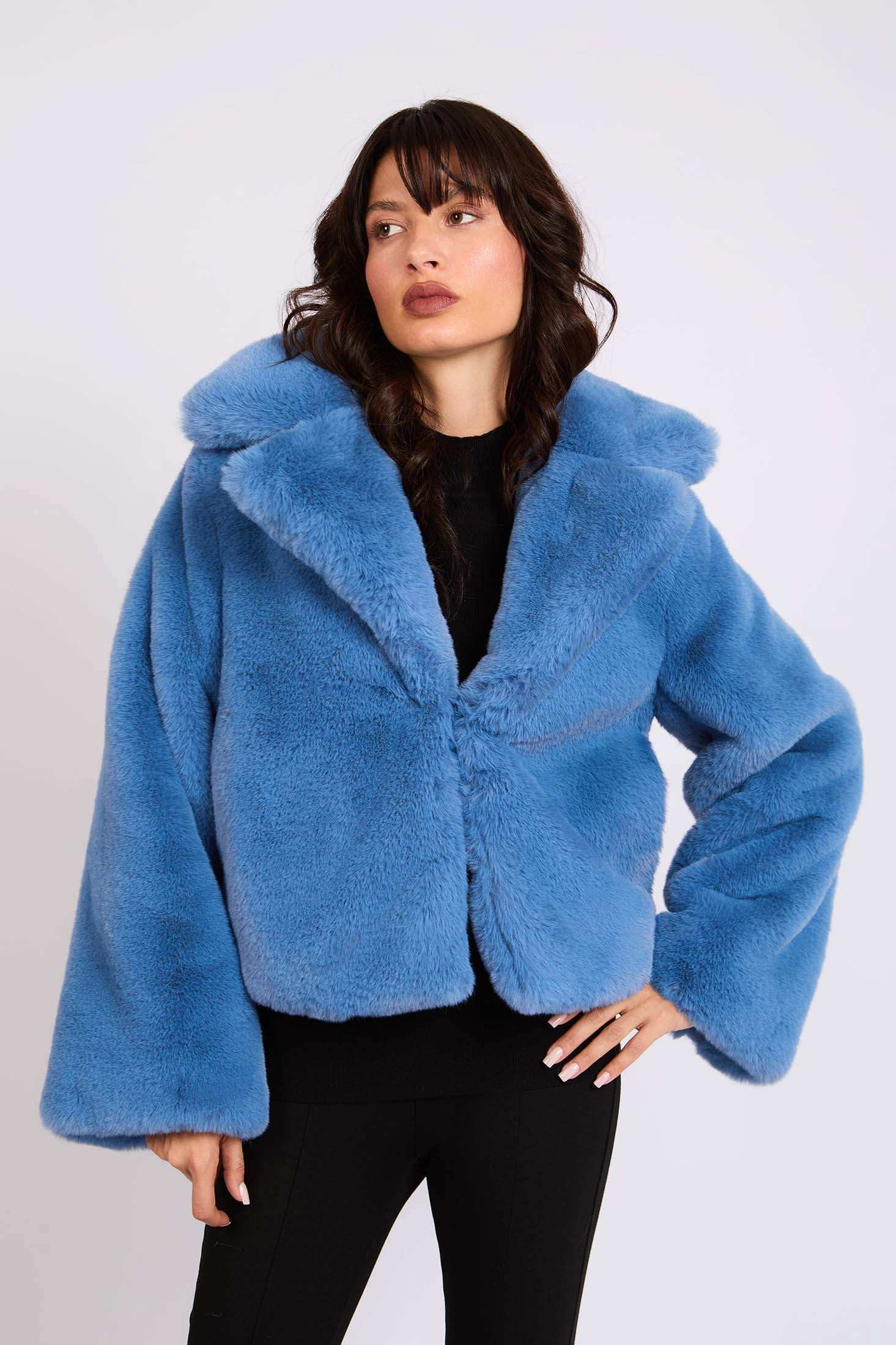 Women Regular Fit Jacket Blue