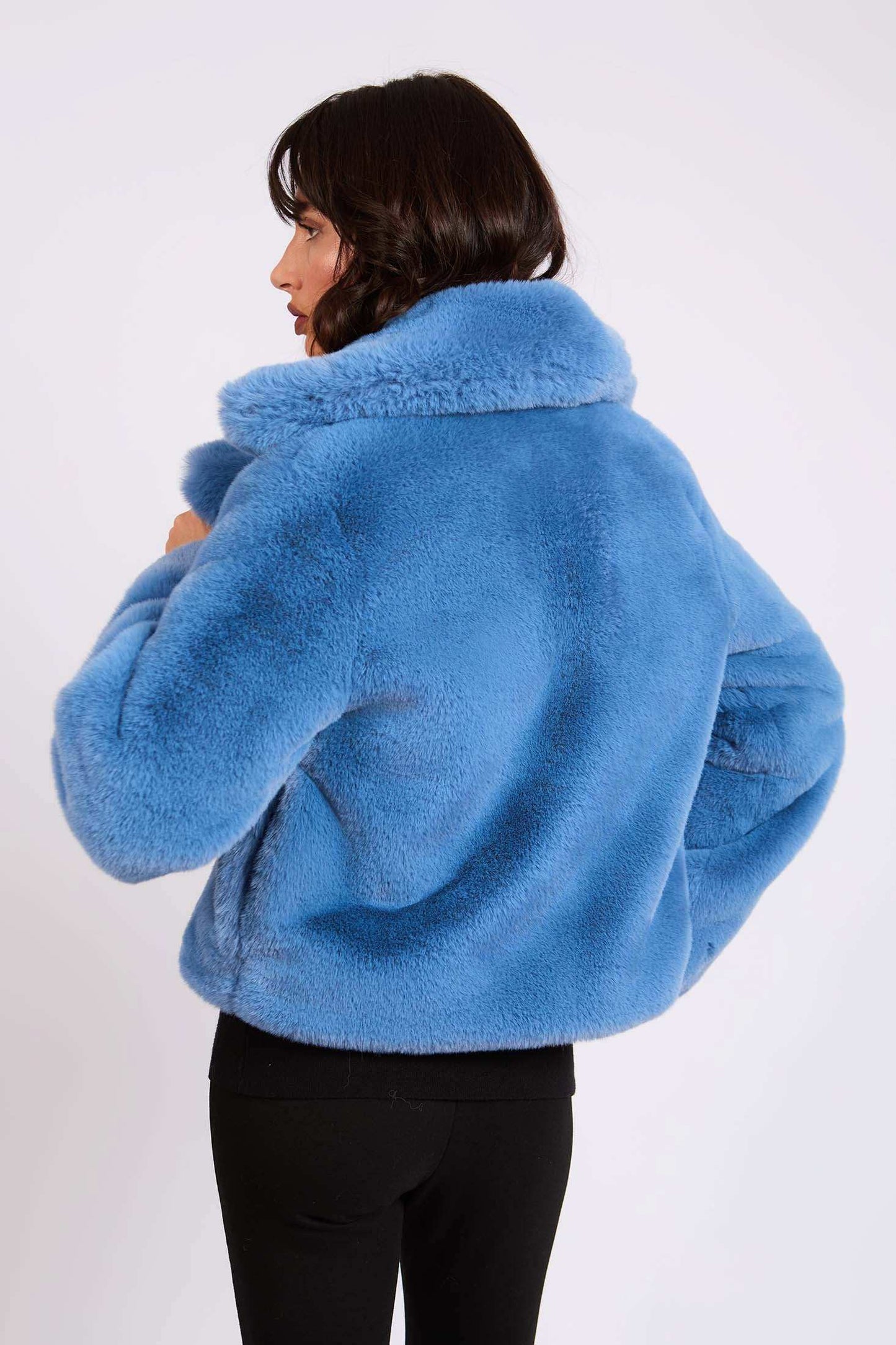 Women Regular Fit Jacket Blue