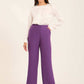 Elegant High-Rise Polyester Trousers