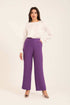 Elegant High-Rise Polyester Trousers